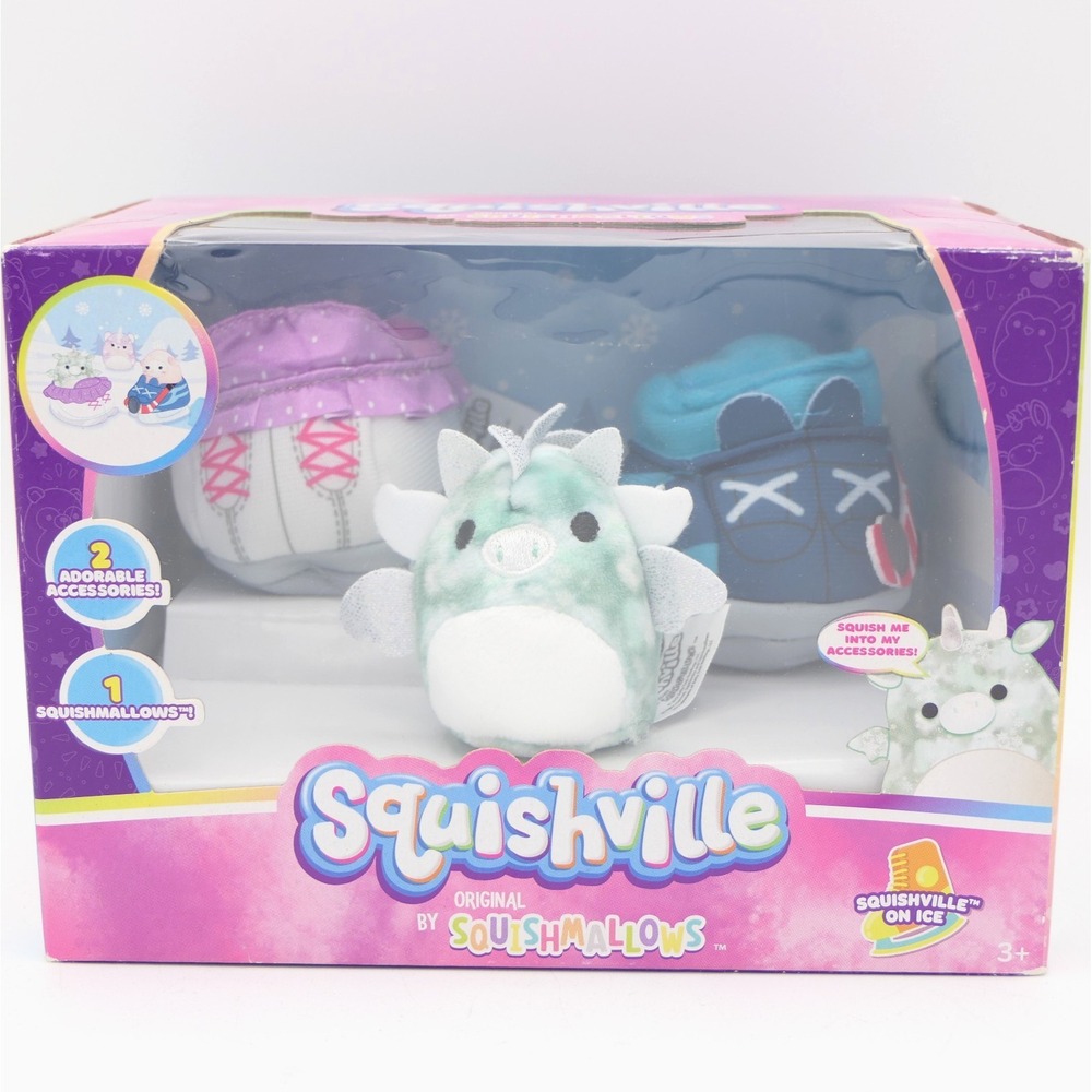 Squishville by Original Squishmallows Squishville On Ice - 2 Accessories 1 Plush